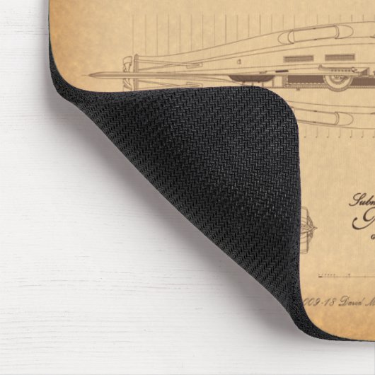 Nautilus Plans van David McCamant Mousepad Muismat (Hoek)