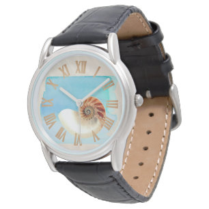 Nautilus Seashell en Zand Horloge