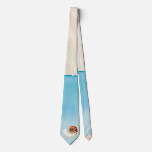 Nautilus Seashell en Zand Stropdas (Voorkant)