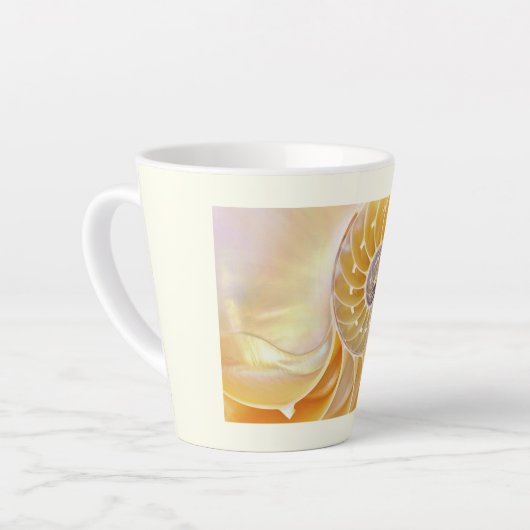Nautilus seashell Latte Mok (Linkerhoek)
