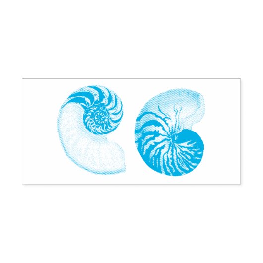 NAUTILUS SEASHELL RUBBER STAMP  ZELFINKTENDE STEMPEL (Design)