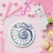 Nautilus Seashell & Starfish Marine Life Custom Papieren Bordje (Feest)