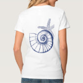 Nautilus Seashell & Starfish Marine Life Custom T-shirt (Achterkant)