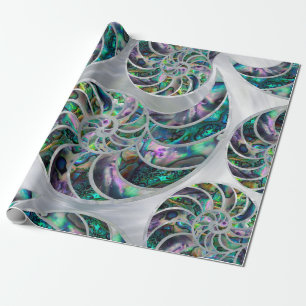 Nautilus Shell Abalone en Pearl Cadeaupapier