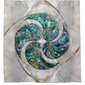 Nautilus Shell - Abalone en Pearl Douchegordijn (Voorkant)