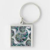 Nautilus Shell Abalone en Pearl Sleutelhanger (Voorkant)