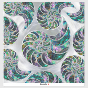 Nautilus Shell Abalone en Pearl Sticker