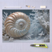 Nautilus Shell Binnen Decoupage Weefseldocument Tissuepapier (Craft)
