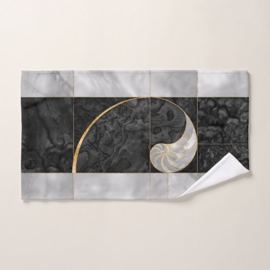 Nautilus Shell - Black Abalone and Pearl (Serviette à main)