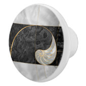 Nautilus Shell - Black Abalone en Pearl Keramische Knop (Rechts)