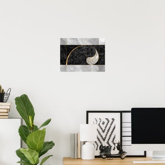 Nautilus Shell - Black Abalone en Pearl Poster (Thuiskantoor)