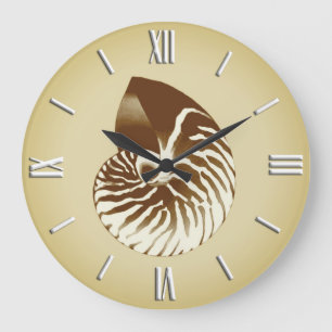 Nautilus shell - bruin, wit en beige grote klok