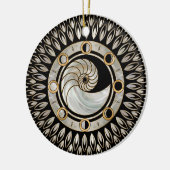 Nautilus Shell - Fases van de maan Keramisch Ornament (Links)