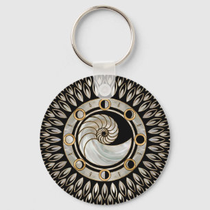 Nautilus Shell - Fases van de maan Sleutelhanger