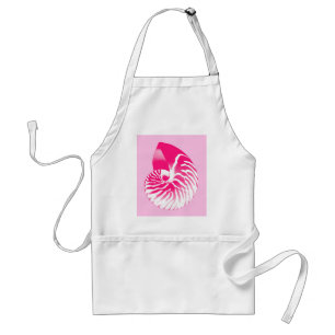 Nautilus shell - fuchsia roze en wit standaard schort