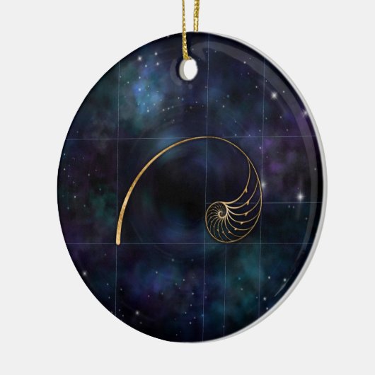 Nautilus Shell - Geometry Sacred Keramisch Ornament (Links)