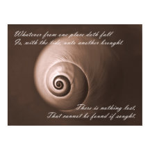 Nautilus Shell Inspirerend Quote Art Print