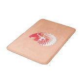 Nautilus shell - koraal oranje en wit badmat (Gekanteld)