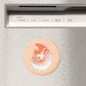 Nautilus shell - koraal oranje en wit magneet (Insitu (Vaatwasser))