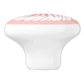 Nautilus shell - koraalroze en wit keramische knop (Zijkant)