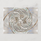 Nautilus Shell - Moeder van parelhout en goud Briefkaart (Voorkant)
