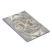 Nautilus Shell - Moeder van parelhout en goud Notitieboek (Rechterzijde)