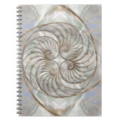 Nautilus Shell - Moeder van parelhout en goud Notitieboek (Voorkant)