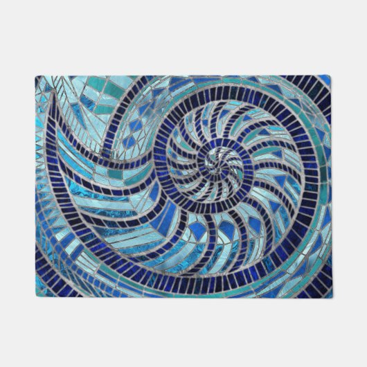 Nautilus Shell mozaïek kunst Deurmat (Voorkant)