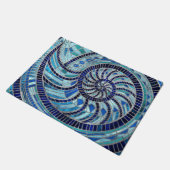 Nautilus Shell mozaïek kunst Deurmat (Schuin)