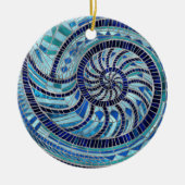 Nautilus Shell mozaïek kunst Keramisch Ornament (Voorkant)