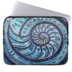 Nautilus Shell mozaïek kunst Laptop Sleeve