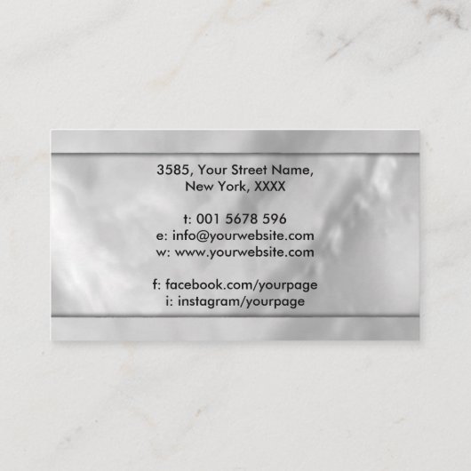 Nautilus Shell - Peal en Black Abalone Visitekaartje (Achterkant)