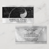 Nautilus Shell - Peal en Black Abalone Visitekaartje (Voorkant / Achterkant)