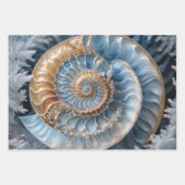 Nautilus Shell Print Inpakpapier Vel (Voorkant 3)
