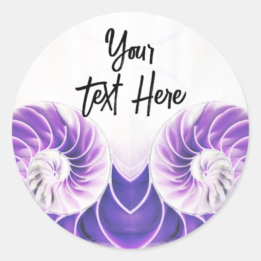 nautilus shell seashell Fibonacci sticker (Voorkant)
