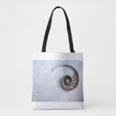 nautilus shell seashell Fibonacci swirl canvas tas (Voorkant)
