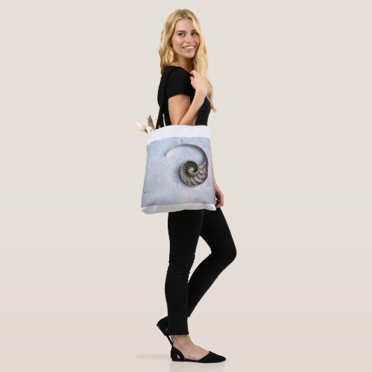 nautilus shell seashell Fibonacci swirl canvas tas (Op model)