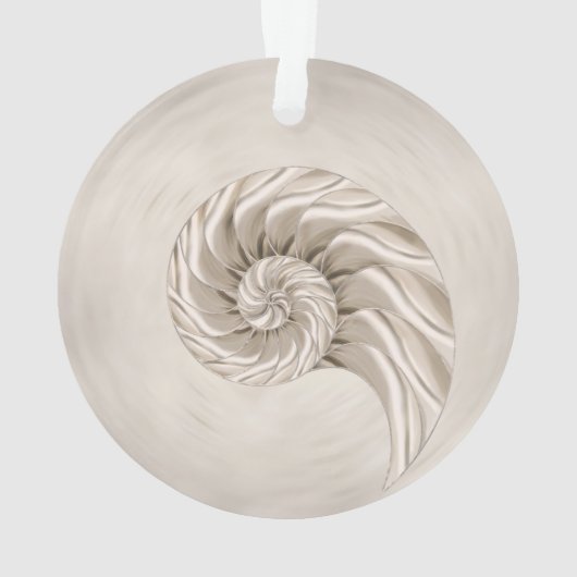 Nautilus Shell Tekening Ornament (achterkant)