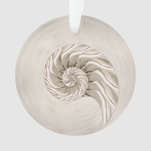 Nautilus Shell Tekening Ornament (voorkant)
