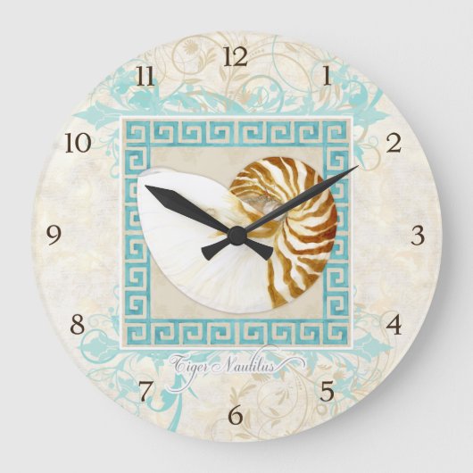 Nautilus Shell Waterverf Grieks Zeer belangrijk Da Grote Klok (Voorkant)