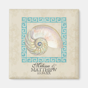 Nautilus Shell Waterverf Grieks Zeer belangrijk Da Magneet