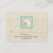 Nautilus Shell Waterverf Grieks Zeer belangrijk Da Plaatskaartje (Achterkant)