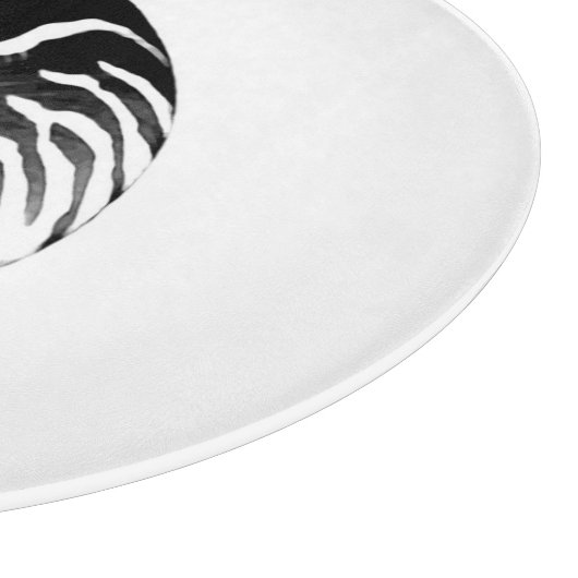 Nautilus shell - zwart, grijs en wit snijplank (Hoek)