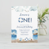 Nautique 1er anniversaire invitation (Debout devant)