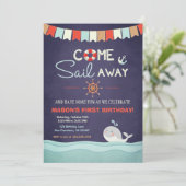 Nautique Anniversaire Invitation Venir Voilier Nau (Debout devant)