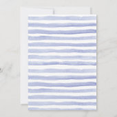 Nautique Aquarelle bleu Baby shower invitation (Dos)