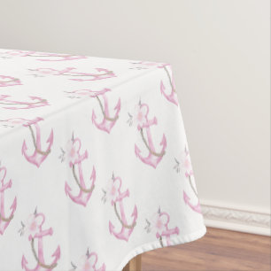 Nautique Baby shower nappe Anc rose