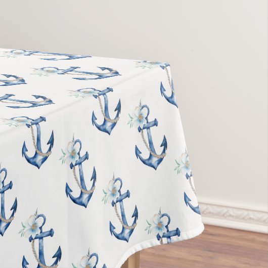Nautique Baby shower nappe | Flore bleu marine (In Situ)