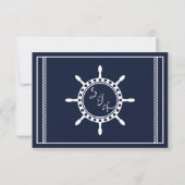 Nautique bleu et blanc RSVP 3 Dinner Choice (Dos)