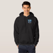 Nautique Blue Seashore Mens Fleece Sweat - shirt à (Devant entier)